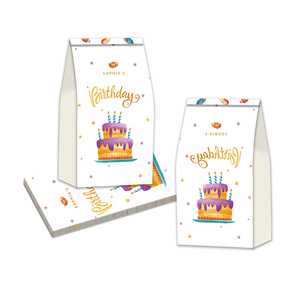 Logotipo personalizado Kraft Paper Luxury Gift & Candy <span class=keywords><strong>Bag</strong></span> para festas Bio-Degradável com impressão offset para embalagens de alimentos açucarados - Product Image 4