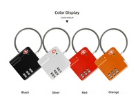 Cadenas à combinaison réinitialisable TSA529 à 3 chiffres en alliage de zinc durable pour valise, sac de voyage, sac à dos