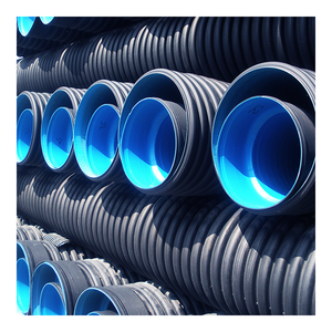 Sn4 sn8 2 pollici 150mm 1200mm giunto a bussola drenaggio nero hdpe <span class=keywords><strong>polietilene</strong></span> <span class=keywords><strong>tubo</strong></span> <span class=keywords><strong>corrugato</strong></span> a doppia parete prezzo fornitore per drenaggio - Product Image 1
