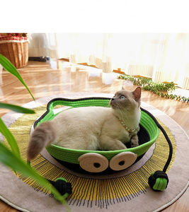 Оптовая продажа, дышащая кровать для домашних животных, хлопковая веревка, Тканое гнездо для кошек, теплая домашняя кровать для домашних животных, кровати для собак - Product Image 5