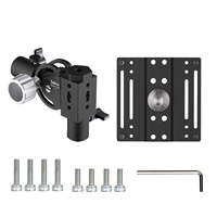 Placa de Montaje VESA de Liberación Rápida Selens, Soporte Articulado Simple/Doble con Inclinación y Giro para Monitores, Ideal para Carritos de Director de Cine y Estaciones de Trabajo