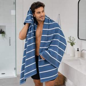 Natural <b>Bamboo</b> Bath Towel Fine Woven Texture Soft Absorbent Quick Dry Lightweight Skin Friendly Bath <b>Sheet</b> for Home Gym - Product Image 3
