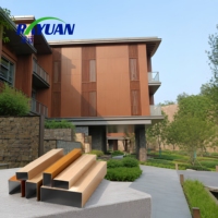 Revêtement extérieur en aluminium résistant aux intempéries, écran de façade métallique linéaire pour l'ombrage extérieur des bâtiments