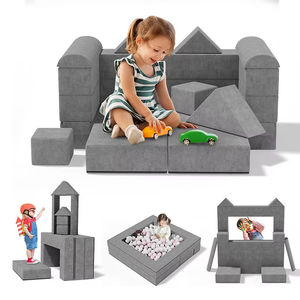 Sofá de juego infantil personalizado, sofá de piso segmentado, tapete combinable de bloques de construcción grandes para niños - Product Image 1
