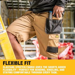 Pantalones Cortos de Trabajo para Hombre DEWALT Protradesman, de Polialgodón Elástico, con Múltiples Bolsillos, Antiestáticos, Impermeables, Tallas Grandes, Ropa de Trabajo para Exteriores - Product Image 5