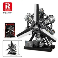 Reobrix 33070 2026 Model Kit Perakitan Mesin MOC Baru, Puzzle Dekorasi Meja, Ornamen, Hadiah untuk Dewasa, Set Blok Bangunan