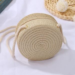 Gewebte Beuteltasche aus Spitzenstoff, geflochtener Papierstrohbeutel - Product Image 6