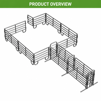Panneau de clôture galvanisé pour bétail avec traverses renforcées de 6 pieds pour bovins, chevaux, moutons et fermes – Faible entretien