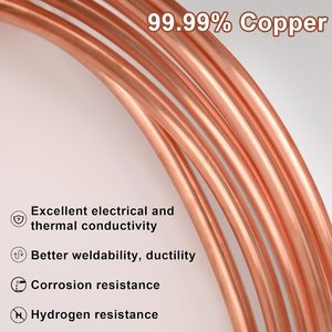 Tubo in Rame 0.8/1mm Spessore Parete 99.9% C12200 Refrigerazione ACR Senza Saldatura TP2 Puro Morbido a Spirale - Product Image 2
