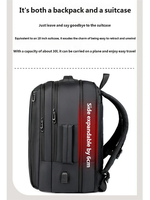 Sac à dos unisexe étanche et extensible pour ordinateur portable Business Commute Travel Computer Bag