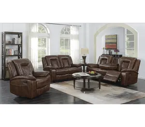 High quality home furniture classic recliner sofa supplier velvet or leather living room furnishings recliner sofa set