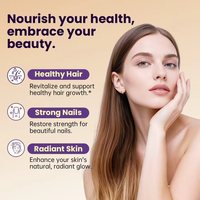 Complément alimentaire pour cheveux, peau et ongles à base de NAD+, resvératrol, berbérine, biotine, collagène et kératine, gommes NAD+ pour améliorer l'éclat de la peau