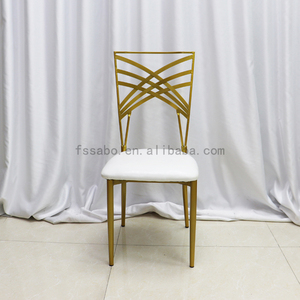 Sedia Camaleonte Moderna Best-Seller per Matrimoni, Banchetti, Pranzi all'Aperto, Resistente, in Metallo Cromato <span class=keywords><strong>Oro</strong></span> con Cuscino Rimovibile per Hotel - Product Image 3