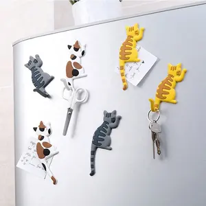 פשוט מקרר מגנטי וו מקרר PVC בעלי חיים חתול מגנט - Product Image 1