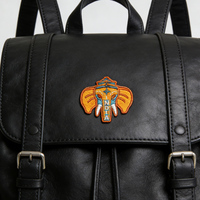 Patchs brodés personnalisés de haute qualité, appliques mignonnes d'animaux de dessin animé, patchs pour sweat-shirt, patch brodé d'éléphant indien pour chapeau