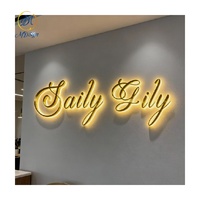 Logo personnalisé pour spa intérieur, signalétique murale 3D arc'teryx, enseigne lumineuse LED, panneau lumineux LED, lettres 3D en métal pour spa, salon de beauté, onglerie