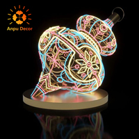 Lanterne de festival ANPU : Grande sculpture lumineuse en forme de gourde, lumière LED personnalisée à motif de gourde pour l'affichage d'événements en parc à thème