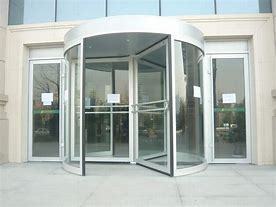 Entrée d'hôtel de luxe 2 Wing Porte tournante en verre coulissante automatique électrique - Product Image 4