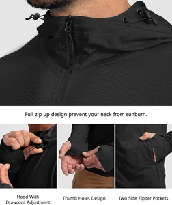 2024 veste Softshell à capuche Design moderne pour hommes Protection UV fermeture éclair caractéristiques ergonomiques tissu soucieux de la mode pour le printemps - Product Image 5