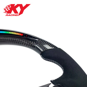 พวงมาลัยสไตล์สปอร์ตแบบคาร์บอนไฟเบอร์หุ้มหนังกลับพร้อมจอแสดงผล LED RPM สำหรับ Toyota 86 GT86 AE86 86 GRMN Subaru BRZ รุ่นปรับแต่ง - Product Image 2