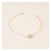Bracciale personalizzato quarzo rosa Labradorite aventurina gemma 925 argento sterling 14k placcato in oro catena per le donne gioielli