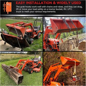 Crochets universels pour godets de tracteur, récepteur de 2 pouces pour godets de tracteur avec plaque <span class=keywords><strong>arrière</strong></span> en acier - Product Image 6