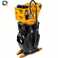 Grappin hydraulique rotatif à 360 degrés pour bois, accessoire de manutention efficace des grumes, pince de préhension robuste pour l'exploitation forestière