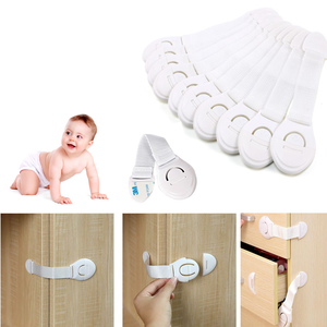 Cerradura de correa de seguridad para niños Gabinete adhesivo Cerraduras de cinta para nevera Cerradura de cajón a prueba de bebés Fácil instalación Diseño flexible Blanco - Product Image 2