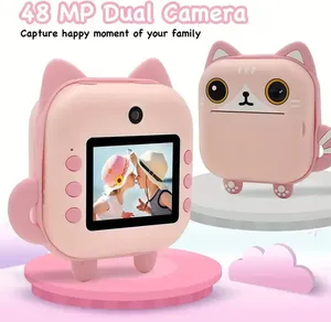 Kamera Perekam Video anak-anak dengan gambar cetak instan Selfie & foto depan belakang fungsi perekaman tersembunyi hadiah mainan untuk anak laki-laki dan perempuan - Product Image 5