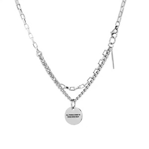 Collana da uomo <span class=keywords><strong>con</strong></span> ciondolo ispirazionale semplice, stile hip-hop, catena per maglione, gioielli <span class=keywords><strong>maschili</strong></span> - Product Image 1