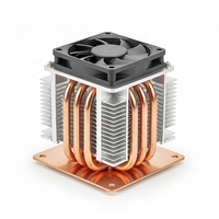 Module de refroidissement d'air pour serveur à ailettes empilées avec tuyaux en cuivre et dissipateur thermique à ventilateurs PWM multiples, dissipateur thermique cubique pour cluster de serveurs