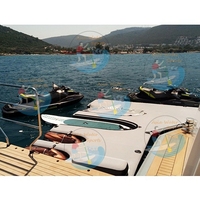 Plateforme flottante gonflable en forme de E pour jet ski, pont antidérapant en EVA, structure Drop-Stitch, PVC robuste