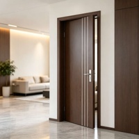 Porte intérieure composite WPC anti-UV, résistante au sable et imperméable pour chambre, salle de bain, salon et projets hôteliers mondiaux