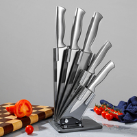 Fabricant professionnel de couteaux de cuisine haut de gamme en acier inoxydable de qualité supérieure, ensemble de 2 couteaux avec bloc à couteaux, boîte cadeau, ambidextre