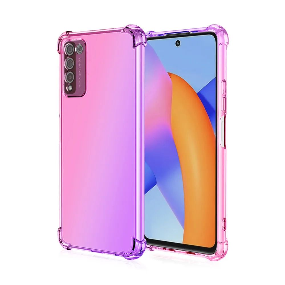 Gradient Rainbow Color Shockproof phone Case For Huawei Honor 10 10X Lite 30 Lite Pro 30S Case Corners Soft Silicone Back Cover