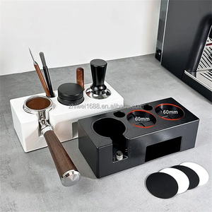 도매 커피 액세서리 Portafilter 매트 스탠드 51mm 58mm 커피 메이커 에스프레소 탬퍼 기지국 커피 필터 홀더 - Product Image 1