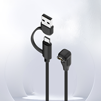 Câble de données mâle 2 en 1 à 4 broches pour montre connectée Garmin Câble de charge rapide