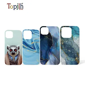 Topjlh fabricante logotipo personalizado sublimação 3D capa de telefone para PC totalmente imprimível capa de telefone à prova de choque