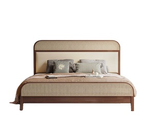 <span class=keywords><strong>Letto</strong></span> <span class=keywords><strong>Matrimoniale</strong></span>/King Size Moderno <span class=keywords><strong>in</strong></span> Stile Nordico con Testiera <span class=keywords><strong>in</strong></span> Rattan e Struttura <span class=keywords><strong>in</strong></span> <span class=keywords><strong>Legno</strong></span> Massello, Arredamento Camera da <span class=keywords><strong>Letto</strong></span> <span class=keywords><strong>in</strong></span> <span class=keywords><strong>Legno</strong></span> di Gomma - Product Image 3