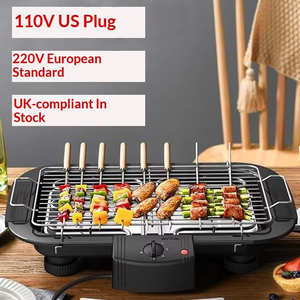 Parrilla Eléctrica Sin Humo con Enchufe Europeo, Plancha Antiadherente, Asador Eléctrico de Doble Uso, <span class=keywords><strong>Barbacoa</strong></span> Eléctrica para el Hogar y la Cocina - Product Image 2