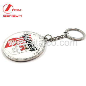 Logotipo de forma personalizada Llaveros de aleación de zinc Esmalte duro Escudo Llaveros de metal Regalos al por mayor a granel - Product Image 3