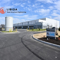 Almacén Industrial Modelo WAREHOUSE, Estructura de Acero Moderna Resistente a Explosiones, Certificado CE, Kit Prefabricado Completo, Construcción Rápida