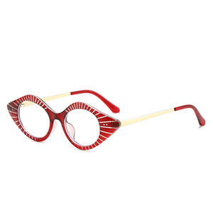 女性用流行の猫アイメガネ女性用セクシー透明透明透明レンズ合金装飾眼鏡女性ファッション眼鏡読書 - Product Image 4