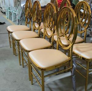 Luxury Gold Metal Wedding Chairs Stacking Banquet Furniture for Hotels Events and Apartments-for Living Room <strong>Use</strong> Wholesale - Product Image 1