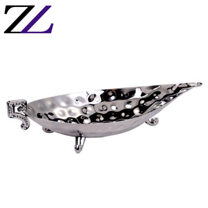 <span class=keywords><strong>Plateau</strong></span> à sushi de service de table, décorations de restaurant en or, <span class=keywords><strong>plateau</strong></span> de décoration fantaisie, service de vaisselle en métal royal, plat de service de fruits secs - Product Image 2