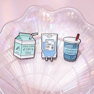 Bolsa de medicina creativa, alfileres esmaltados para botellas, broches de lágrimas para estudiantes de medicina personalizados, insignias de solapa, joyería gótica, regalo para amigos - Product Image 4