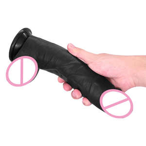 <span class=keywords><strong>Dildo</strong></span> pour femmes en silicone noir ultra-réaliste extra-large et doux, 625g - Product Image 2