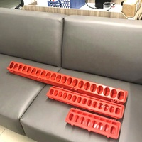 Nouveaux mangeoires longues JIATAI 30cm/50cm/100cm, mangeoire automatique durable pour poussins/cailles/pigeons, matériau PP