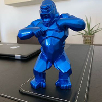 Statue de gorille de King Kong en résine moderne et créative personnalisée Style nordique Animal personnalisé Art déco Pop Art caractéristique