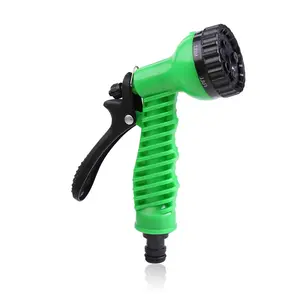 Plastic 7 Pattern High Pressure Water Gun Adjustable Car Wash Garden Irrigation Sprayer Color Box Garden Hose Spray Gun Nozzle